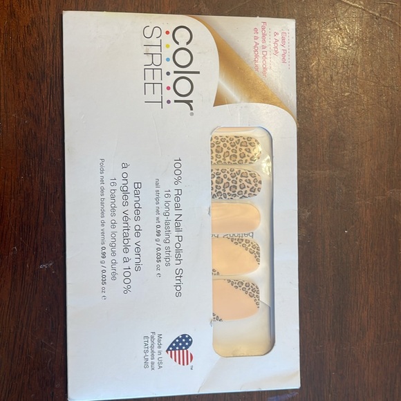 💅Color Street 100% Real Nail Polish Strips 🐆Leopard and Peach Design💅 - Picture 2 of 4